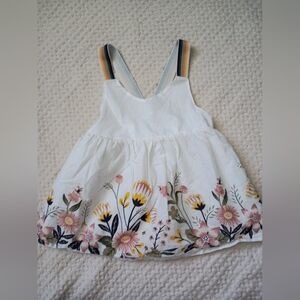 Cynthia Rowley White Floral Tank Top with Rainbow Straps
